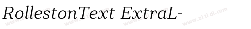 RollestonText ExtraL字体转换